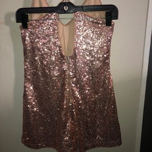 Sequined Rose gold Romper